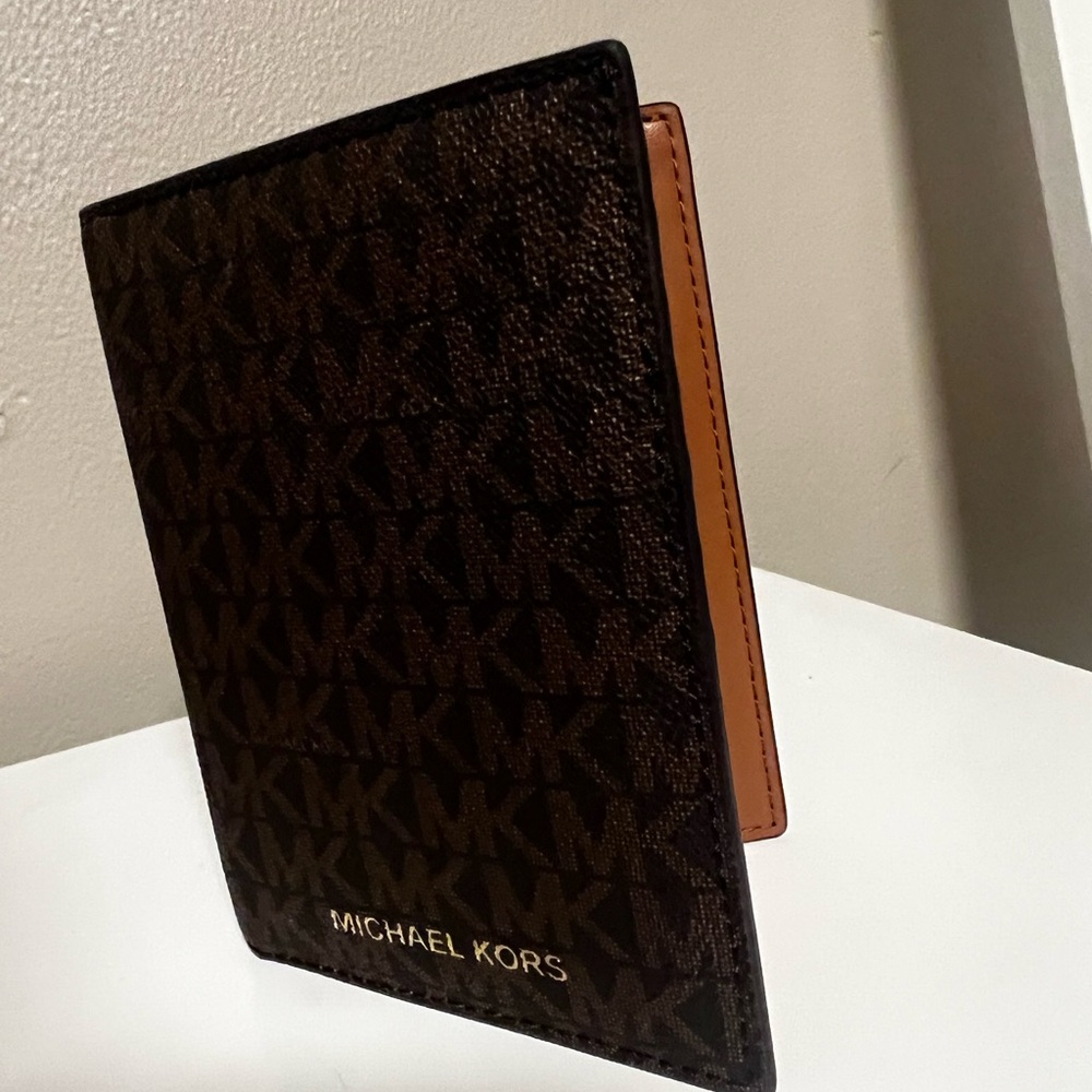 Michael Kors Dark Brown Logo Card Holder